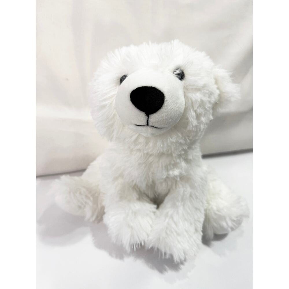 SuzziPals White Polar Bear Plush Microwavable Lavender Flaxseed Stuffed Animal‎